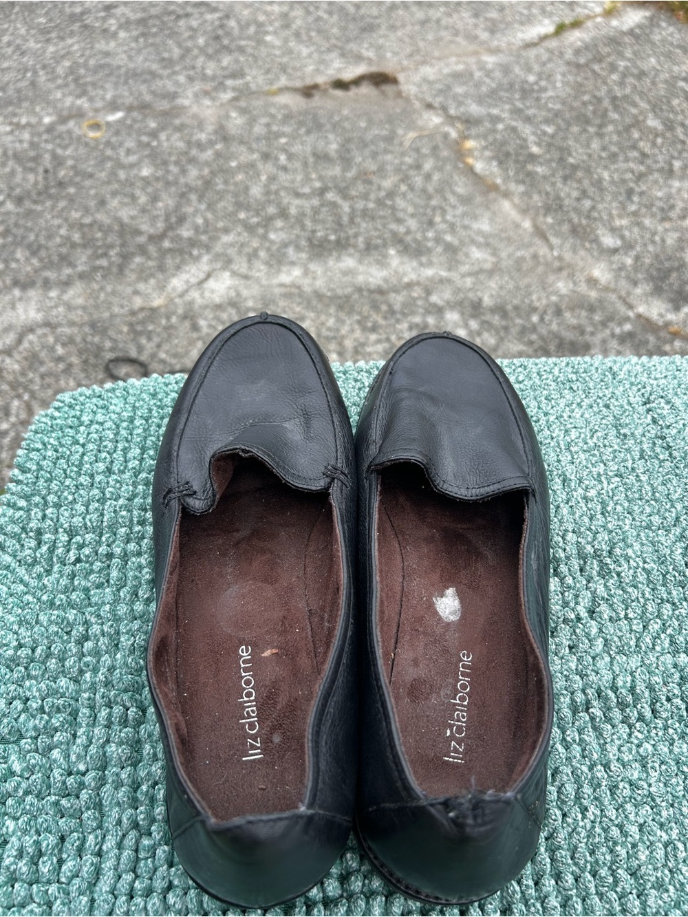 Liz Claiborne Veda Women’s Black Slip-On Leather Loafers Shoes Size 8M - Picture 10 of 13